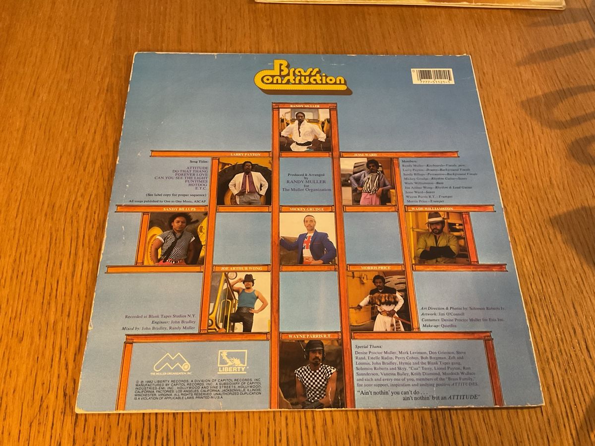 Dischi in vinile: Brass Construction - Attitudes LP - Original Pressung!1982 – Usato da Steinach venduto da Quarkie 1