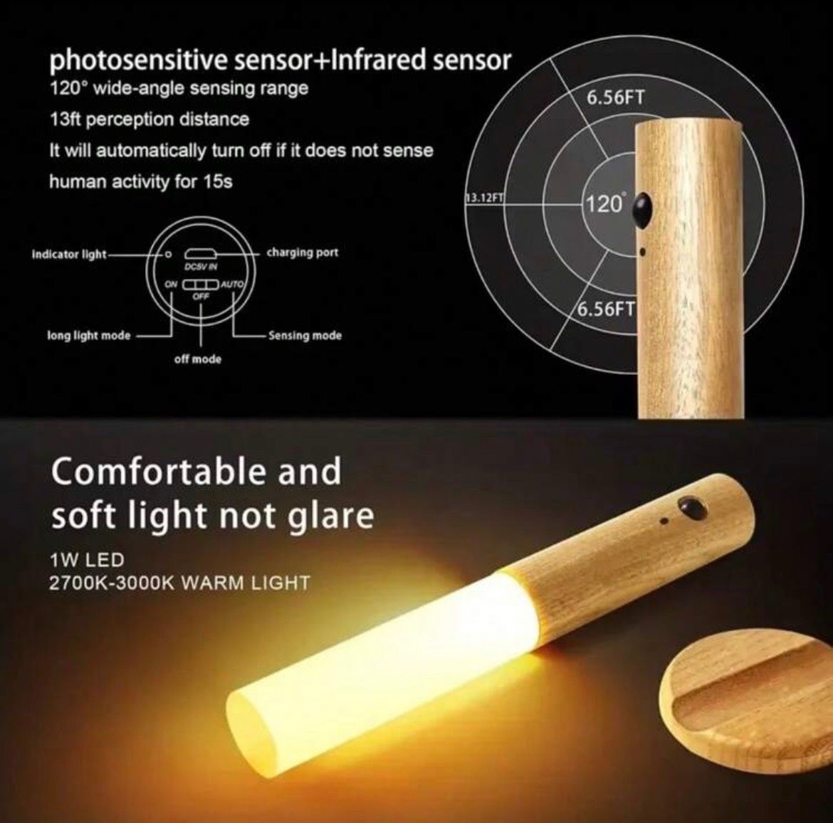 Lampes: Magnetische Holz LED Lampe – Neuf avec emballage d'origine à Emmenbrücke par ShopDirect 3