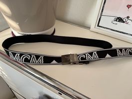 MCM Gürtel Logo Schwarz weiss NEU