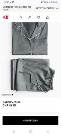 Satin pyjama H&M