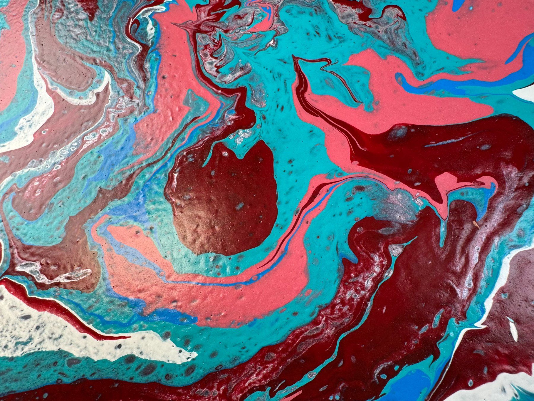 Dipinti: Acryl-Flüssigmalerei, Sechseck – Usato da Schlieren venduto da MayaSheng1983 1