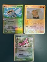3 ex Dragon cards holo reverse 