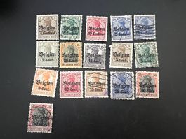 D.Reich Besetzung Lot Belgien 1916   * + gest.      (5285)