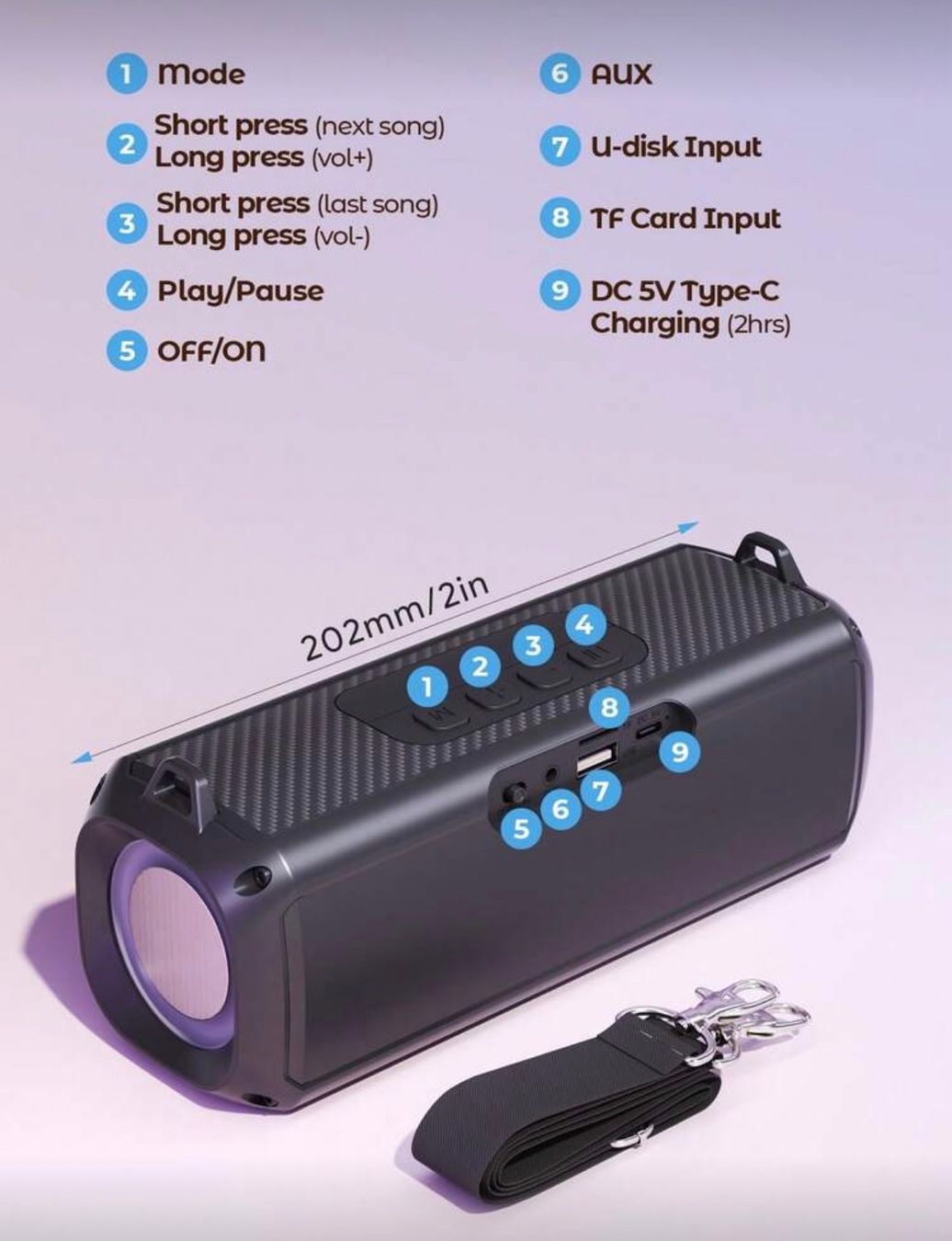 Lautsprecher: Bluetooth Lautsprecher mit RGB Lichteffekt – Neu und originalverpackt aus Emmenbrücke von ShopDirect 4
