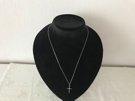 silberkette mit kreuzanhänger 800