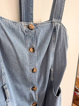 DENIM TRÄGERKLEID