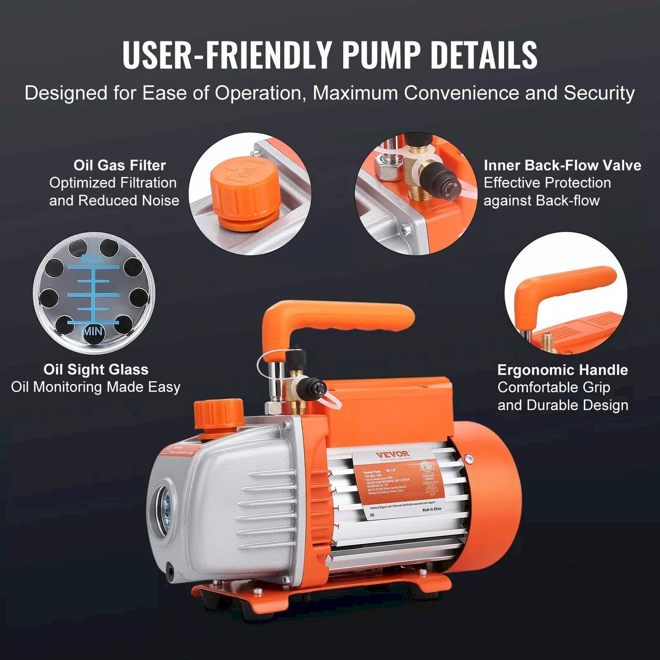 Compressori: VEVOR Vakuumpumpe 113L/min – Nuovo e nell'imballaggio originale da Bottighofen venduto da zaap 4