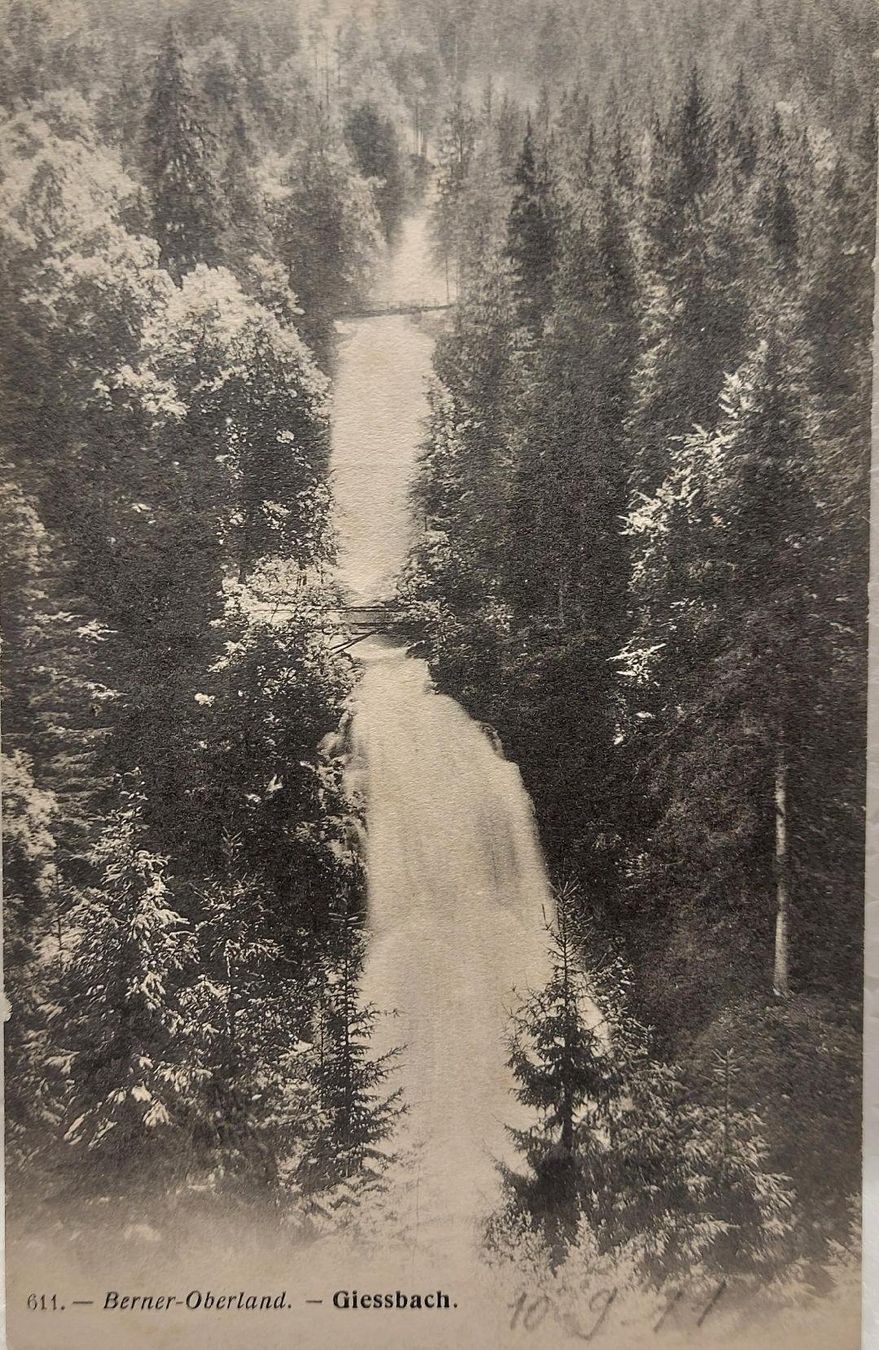 Cartoline postali: GIESSBACH - 1911 – Usato da Delémont venduto da Domdom1