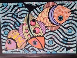 EDGAR BALTENSPERGER ORIGINAL ACRYL SIGNIERT MIT PASSEPARTOUT