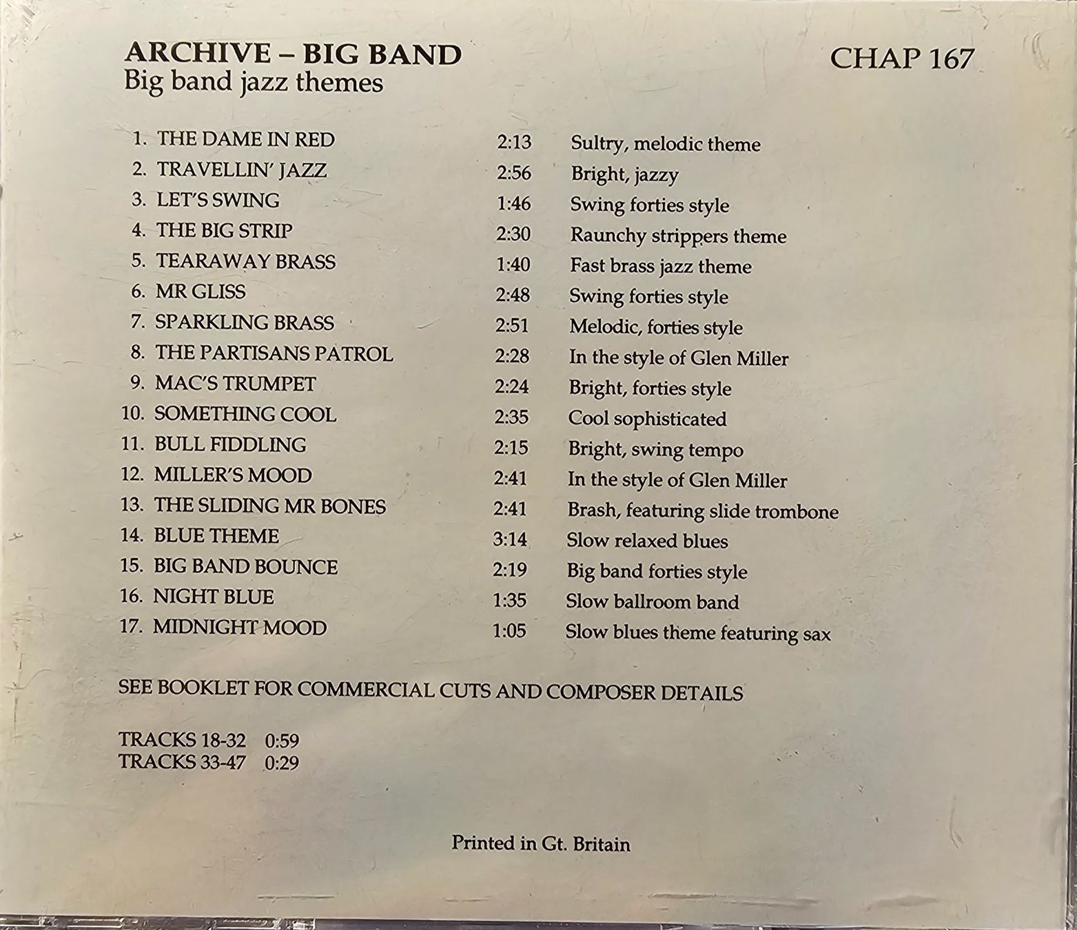 CD: Various – Archive - Big Band – Usato da Wahlen b. Laufen venduto da Cg10 1