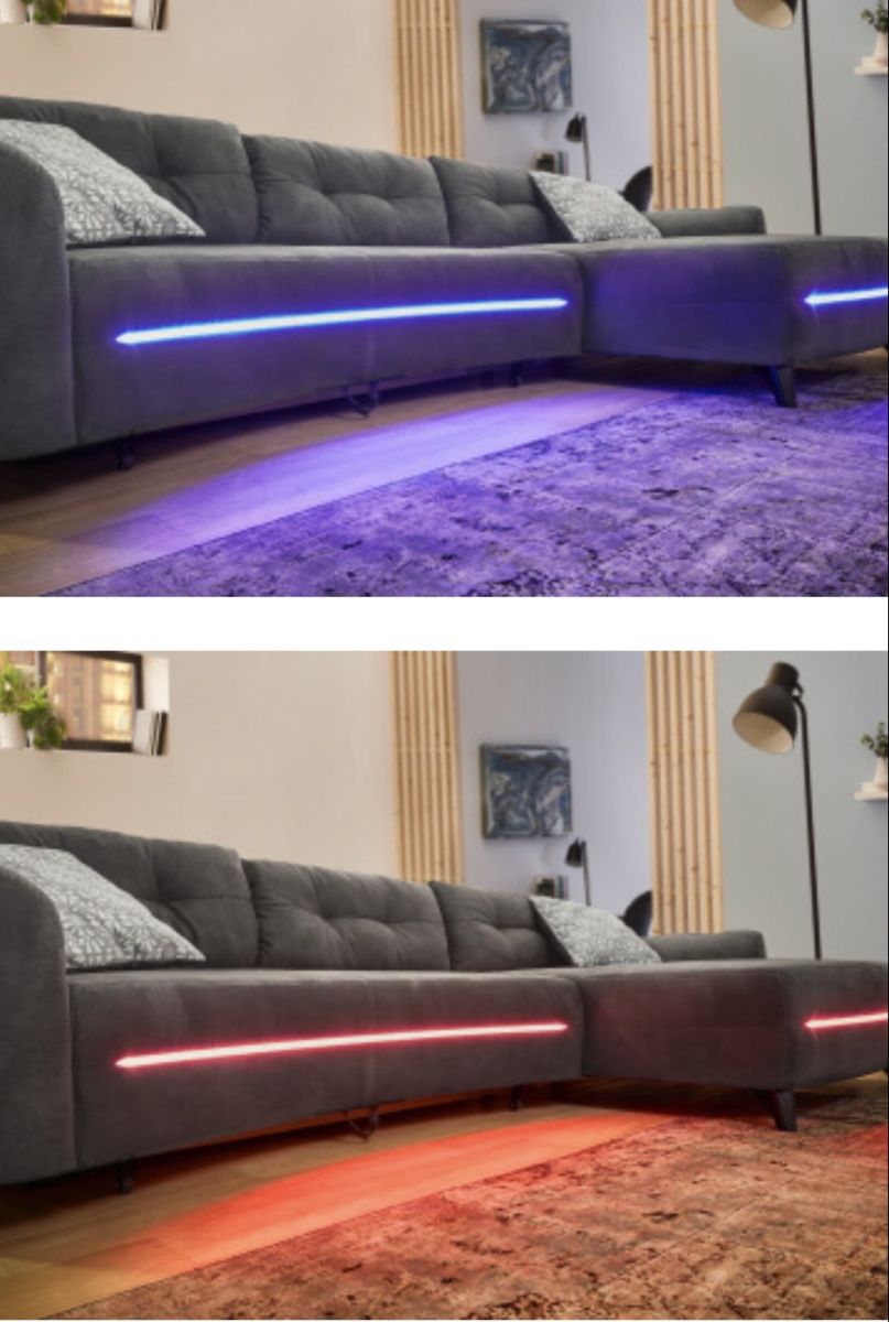 Divani: Ecksofa mit LED und Bettfunktion + Bettkasten+Hocker – Nuovo e nell'imballaggio originale da Sevelen venduto da Stopglobal. 2