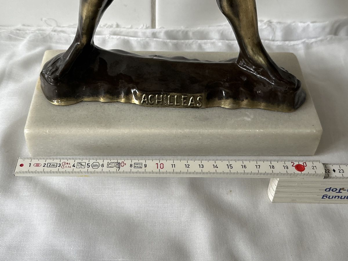Sculture & Statue: Metallfigur "Achilleus" auf Marmorsockel – Usato da Zürich venduto da Chaeffeler 5