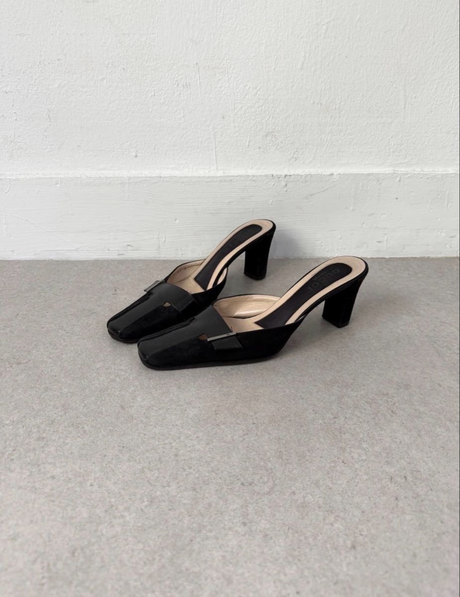 Gucci Damenschuhe: Gucci 2000s Suede Leather Mules – Gebraucht aus Zürich von redcoatcuntmovie