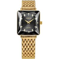 🇨🇭 Damenuhr ®JOWISSA Gold Schwarz Strass Swissmade NEU