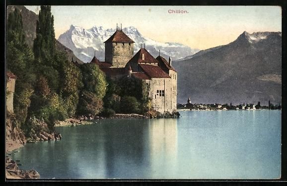 Ansichtskarten: Chillon, Ortsansicht mit Schloss vom Was – Gebraucht aus Berlin von bartko-reher