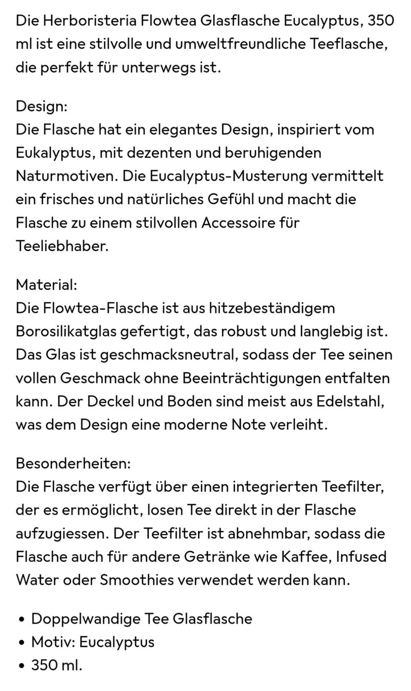 Borracce & Thermos: Flow Tea Bottle, NEU & Orginalverpackt – Nuovo e nell'imballaggio originale da Sitterdorf venduto da imsis 1