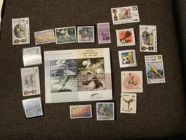 Sportbriefmarken mit Block, 1.—