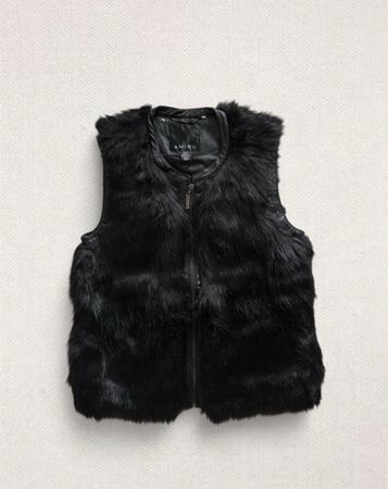 Amisu Kunstfell Weste schwarz onesize