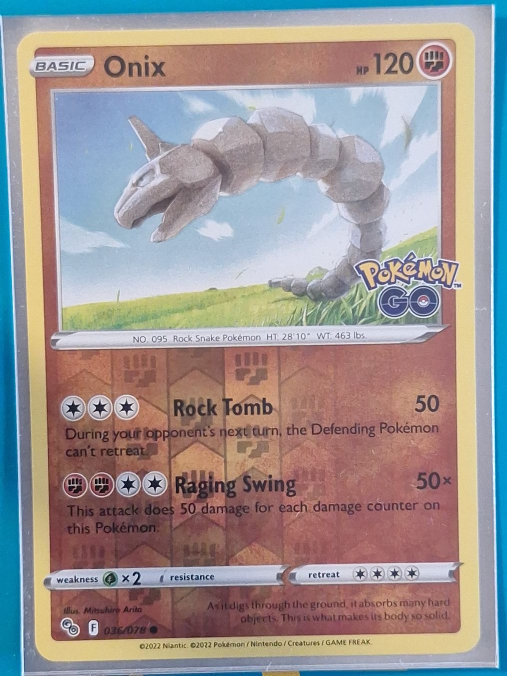 Pokémon Carte collezionabili: Onix - Reverse Holo - Pokemon GO #2.10 – Usato da Altstätten SG venduto da GGsGameshop
