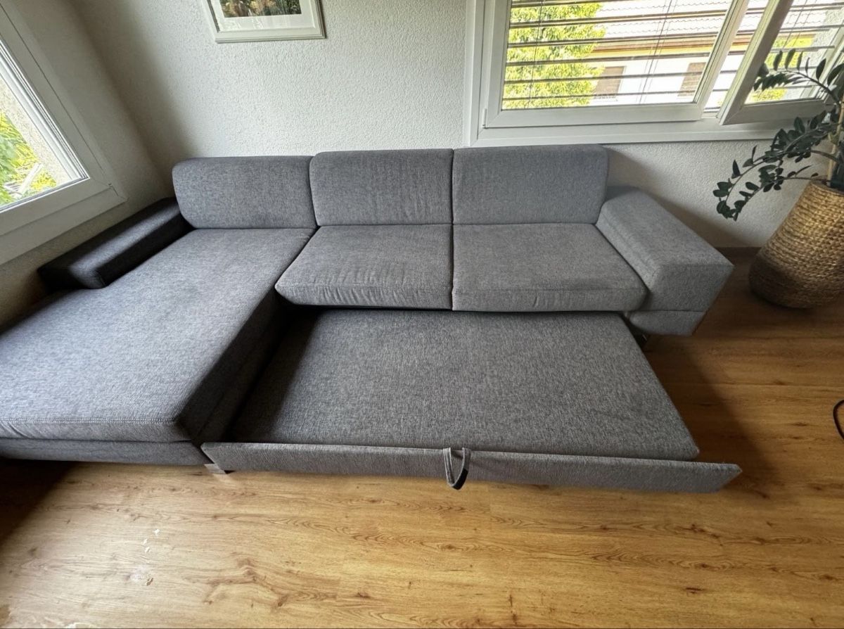 Divani: Sofa grau mit Bettfunktion – Usato da Herrliberg venduto da lor_58kw 1