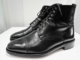 Mack James Lederstiefel – Schwarz – Grösse 42 - Cap Toe Boot