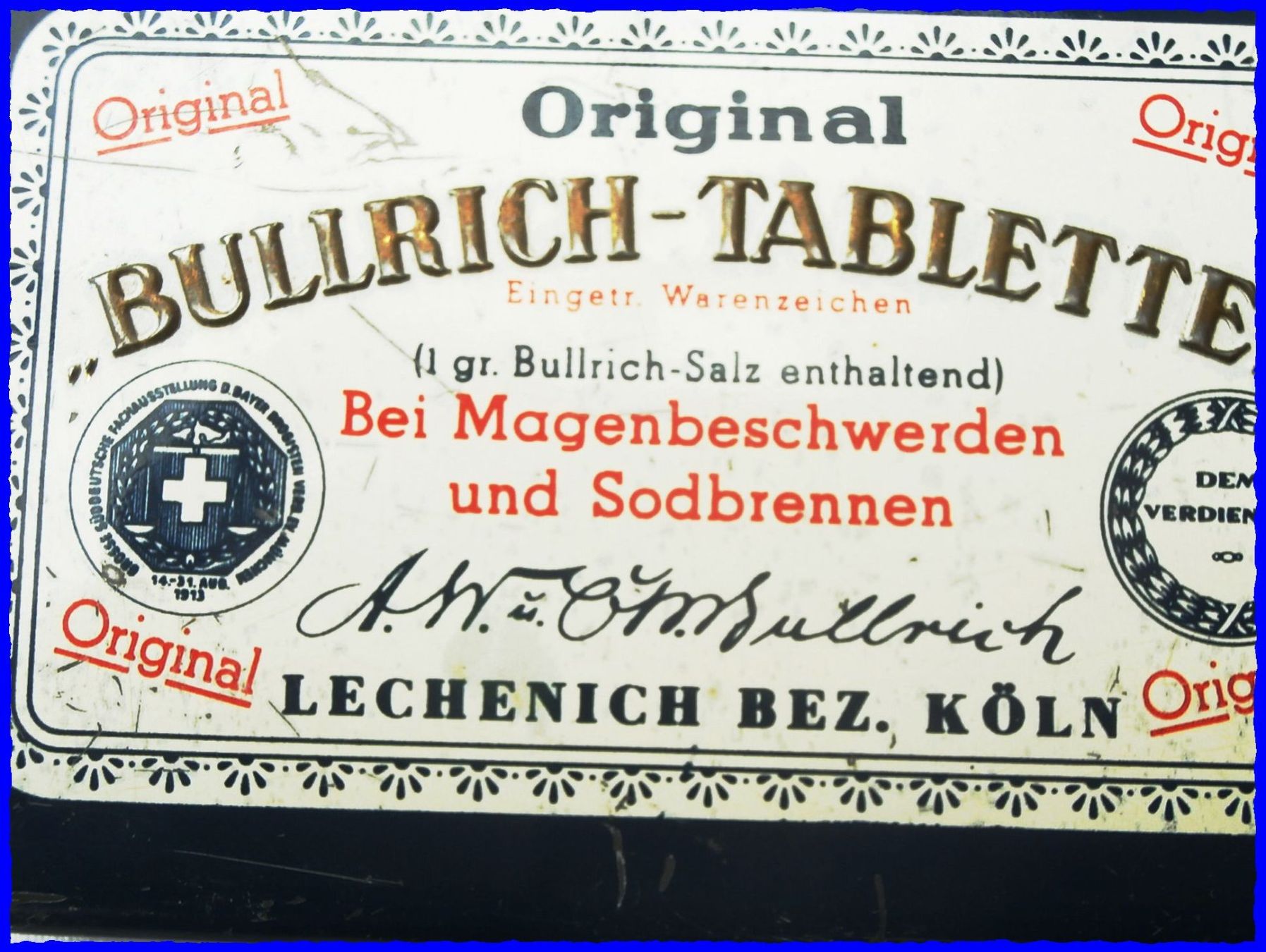 Barattoli: Alte Blechdose für Original "BULLRICH-Tabletten" – Usato da Worblaufen venduto da Re_mo81 1