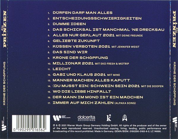 CD: Die Prinzen – Krone Der Schöpfung - a – Usato da Brittnau venduto da Zibu 1