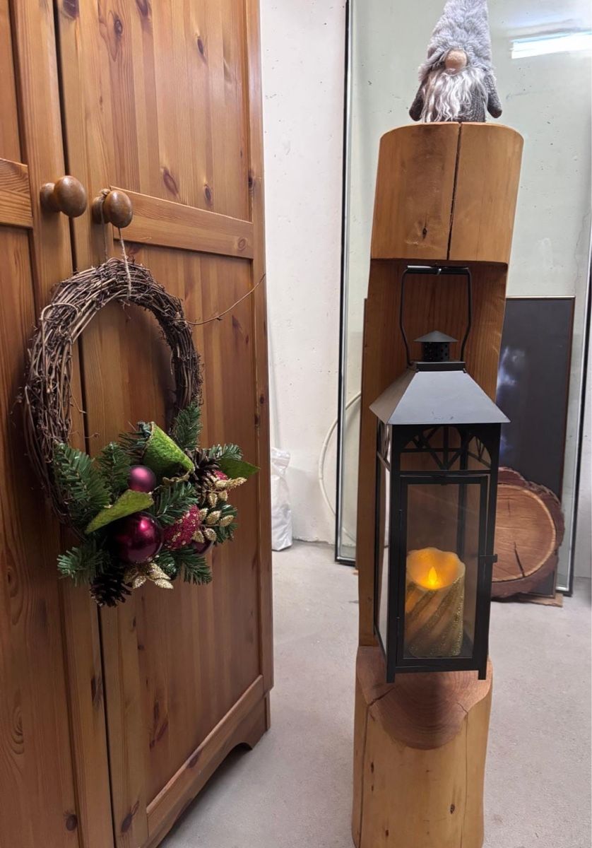 Alle Dekorationen: Holzsäule mit Laterne – Gebraucht aus Ehrendingen von Feuervogel60