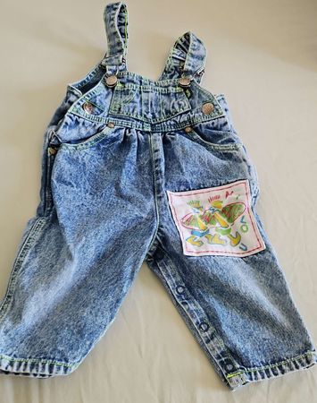 Kinder Latzhose Jeans blau gebraucht gr. 68