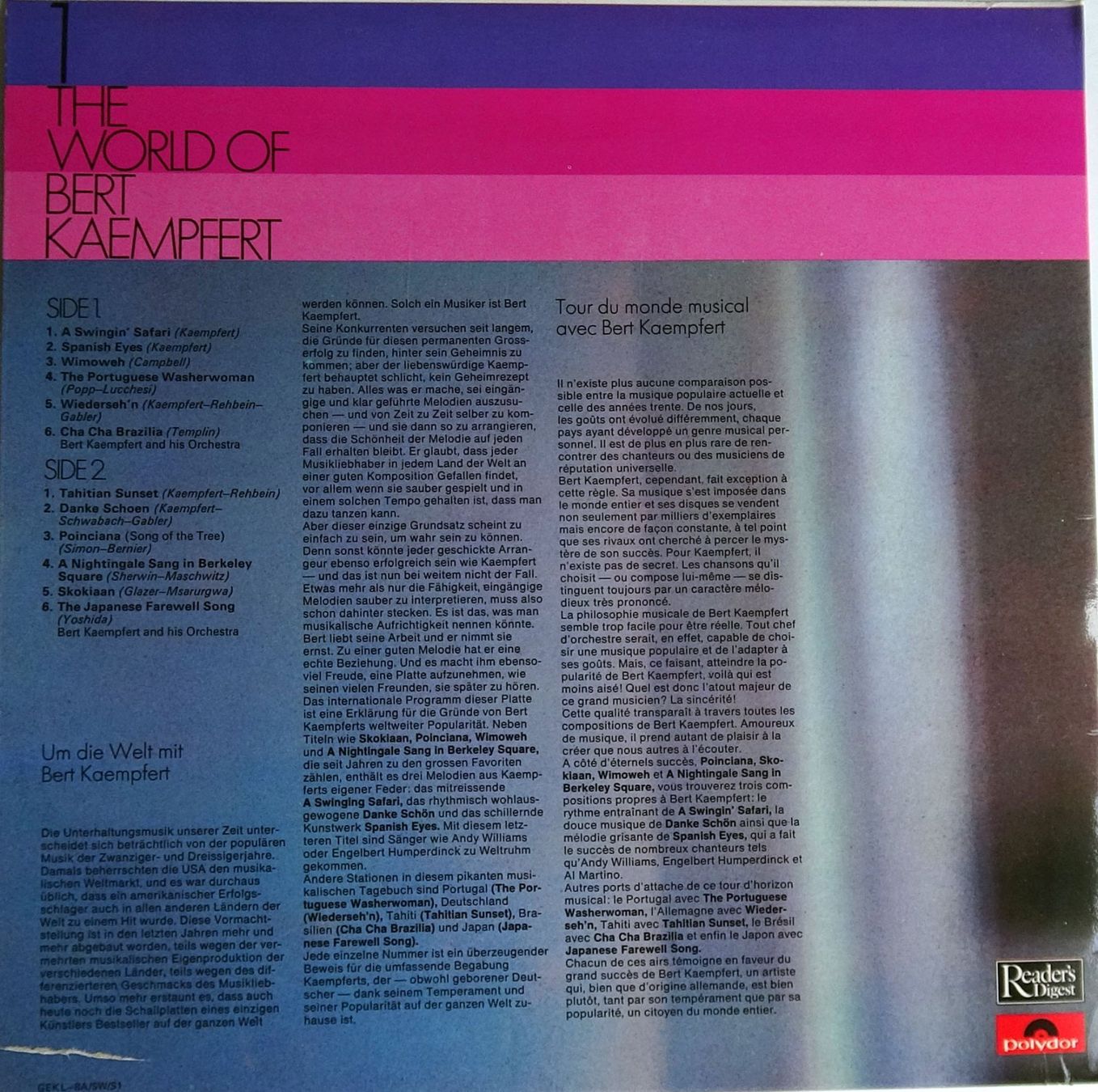 Dischi in vinile: Coffret reader's Digest de James Last  et Bert Kaempfert – Usato da Petit-Lancy venduto da Pimose 3