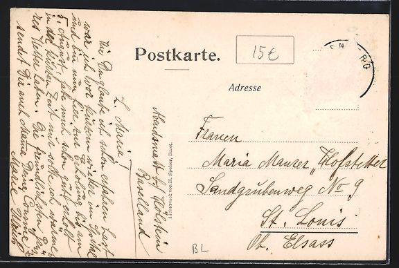 Cartoline postali: AK Abendsmatt, Kurhaus mit Besuchern – Usato da Berlin venduto da bartko-reher 1