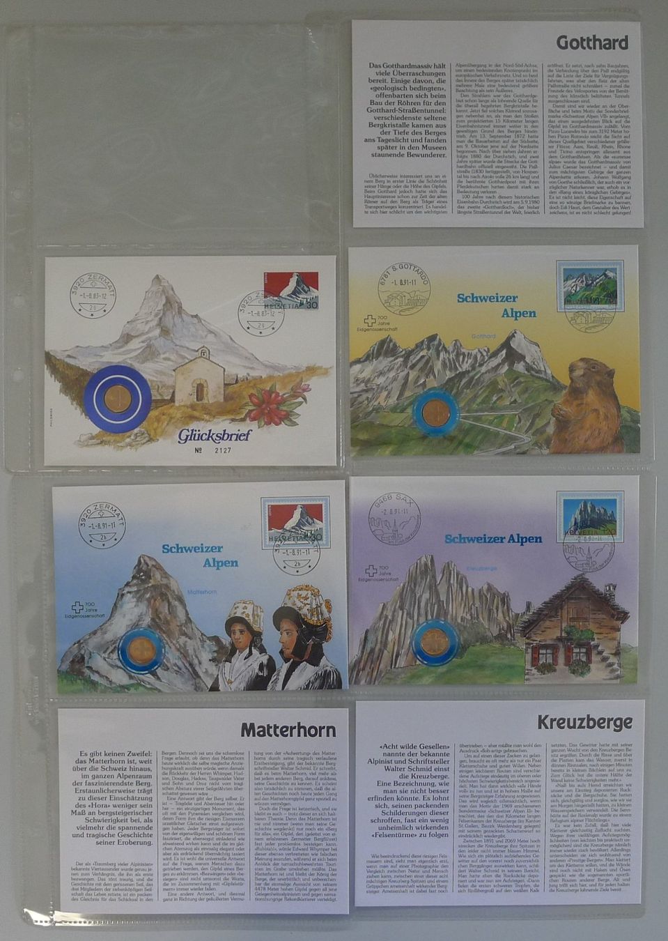 Tutti le monete: 1983-1995, Numisbriefe: Ordner mit 24 Briefen & Blättern – Usato da Sursee venduto da Luzernerraute 3