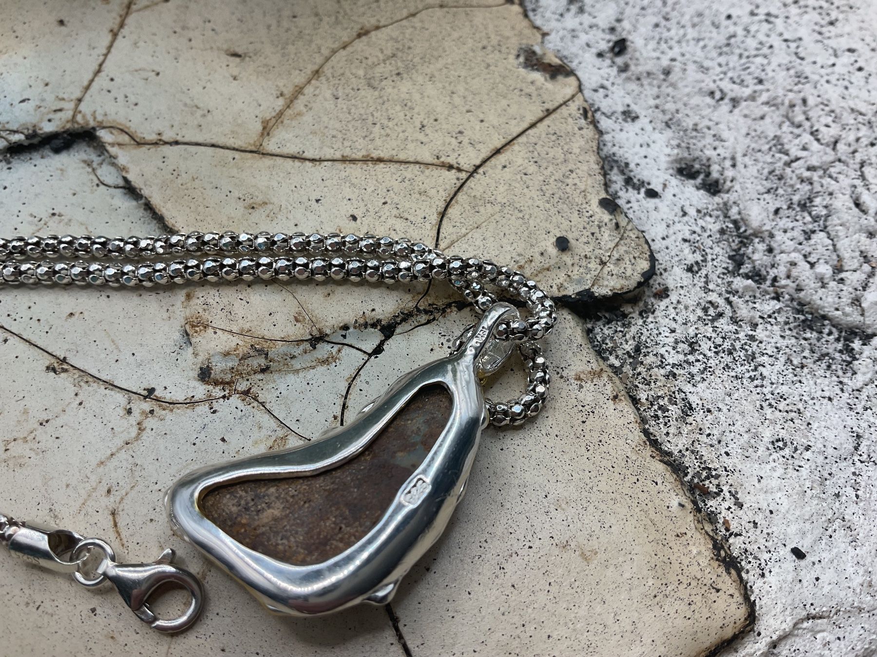 Ciondoli: Anhänger mit echtem, Boulderopal in Sterlingsilber, 22ct – Nuovo (secondo la descrizione) da Luzern venduto da S.Kern01 5