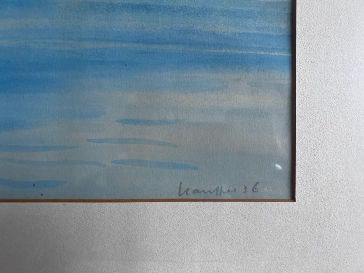 Dipinti: Thunersee Landschaft Fred Stauffer Aquarell  – Usato da Neuenegg venduto da Magosaurus 1