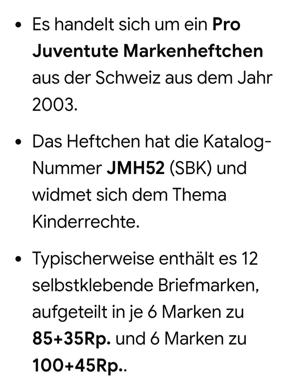 Alle Briefmarken: 3x Pro Juventute Markenheftchen 2003 Kinderrechte – Gebraucht aus Stans von Ducati16 4