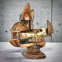 Sculpture "ICARE" EDMOND CASARELLA en terre cuite et bronze