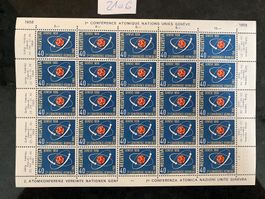 1958 Bogen Nr. 338 postfrisch Frankaturware Atomkonferenz **