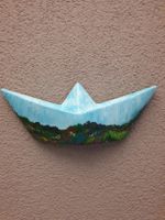 Unique handmade wall decoration boat art