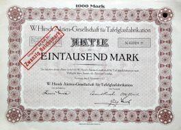 W. Hirsch AG für Tafelglasfabrikation, Radeberg - 1923
