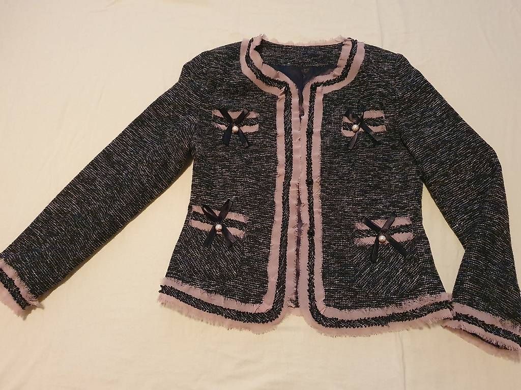 Jacken: Jacke, gebraucht, Farbe grau-rosa, Handarbeit – Gebraucht aus Windisch von pitKl 1