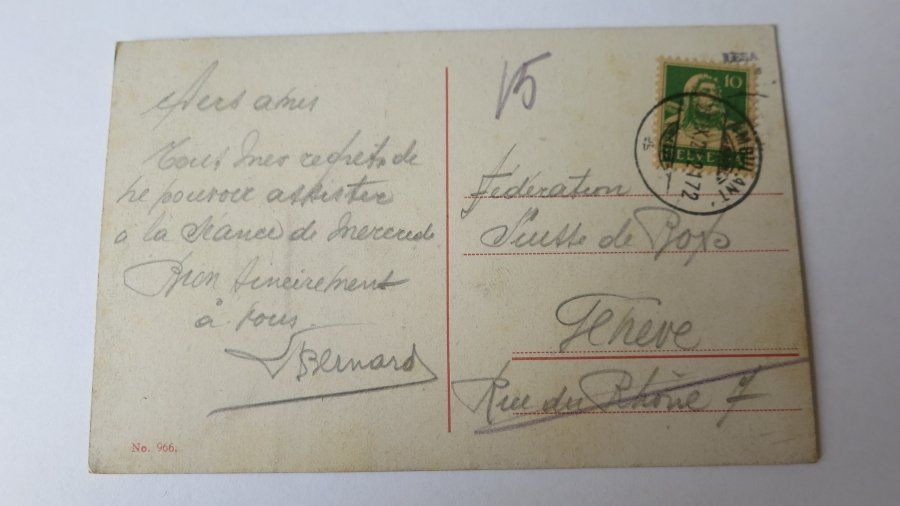 Cartoline postali: Basel - Spalenvorstadt - belebt - 1921 – Usato da Jona venduto da centumprata 1