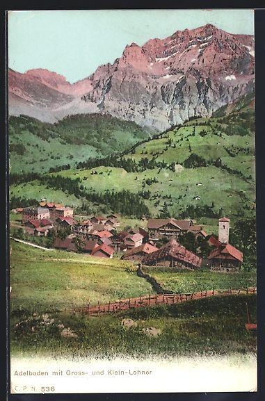 Cartoline postali: Adelboden, Totalansicht mit Gross- und K – Usato da Berlin venduto da bartko-reher
