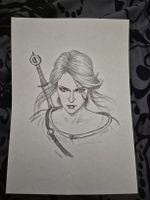 Ciri, The Wircher III - portrait au stylo
