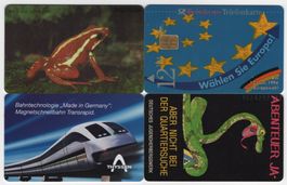 4 ungebrauchte deutsche Telefonkarten aus der S Serie
