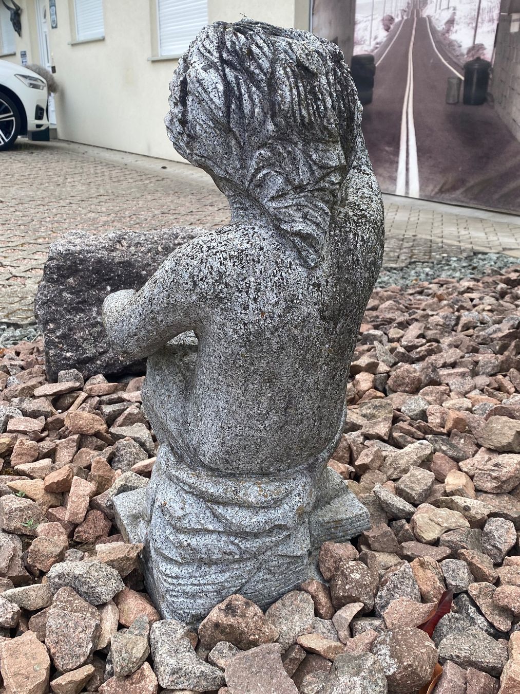 Statuette: Steinfigur, lesender Junge – Usato da Eiken venduto da jessycat01 1