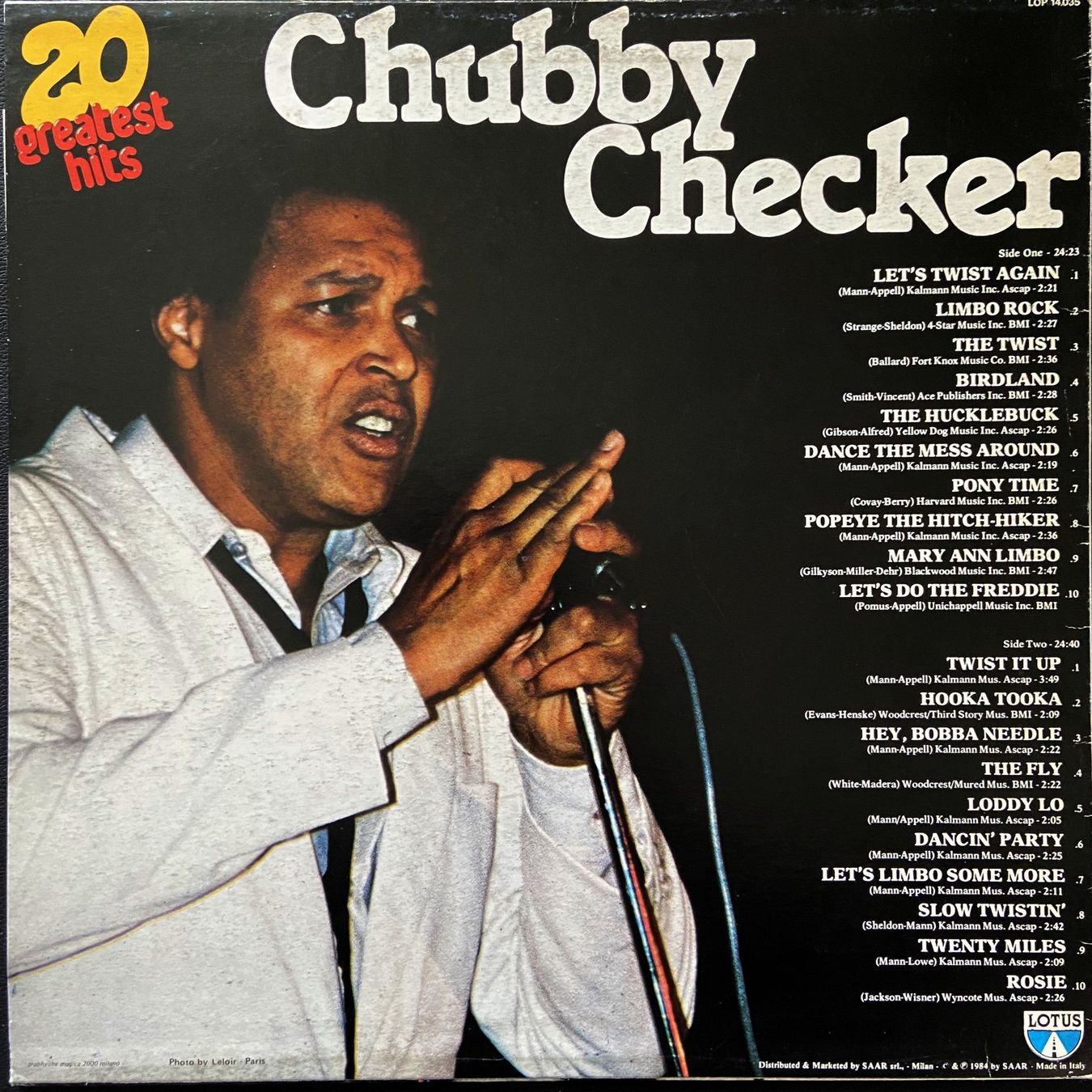 Schallplatten: Chubby Checker - 20 Greatest Hits – Gebraucht aus Feldbach von  1