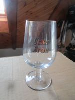 USTER BRÄU SPEZLI GLÄSER MIT GOLDFARBEN AUFDRUCK 70/80ER 8ST