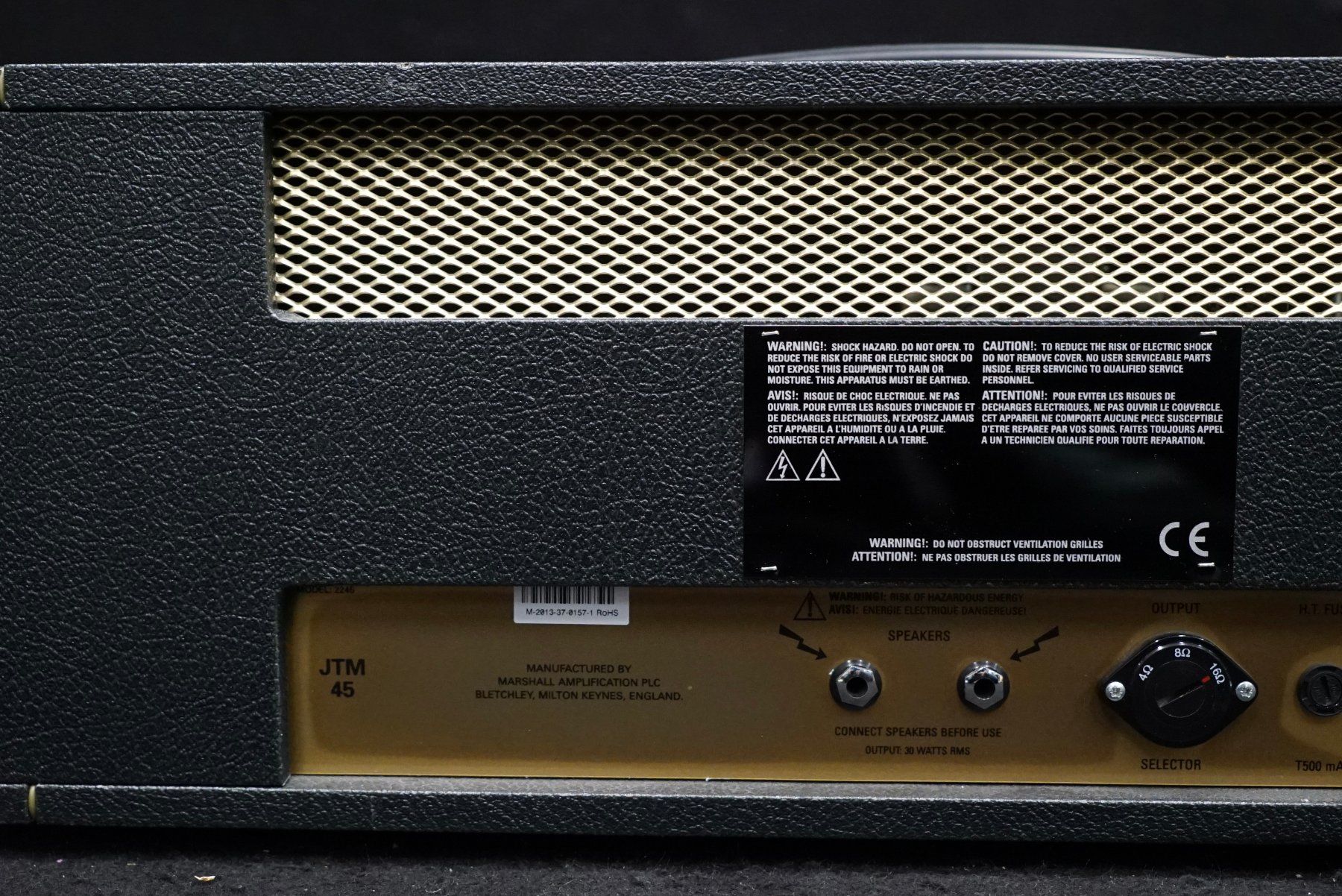 Marshall Amplificatori: Marshall 2245 JTM45 Head 30W mit Hülle – Usato da Ortschwaben venduto da Musictrade 8