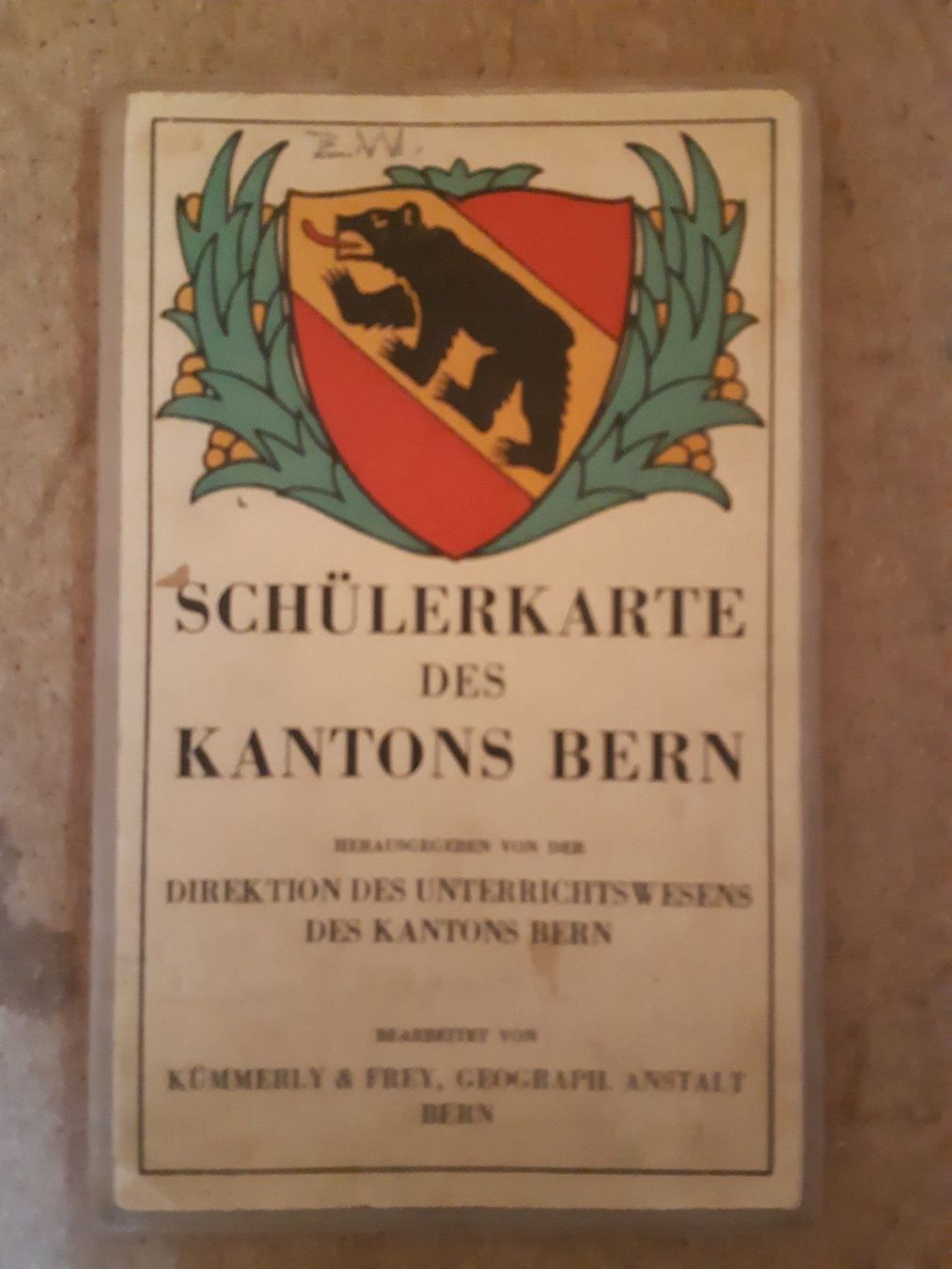 Landkarten & Atlanten: Nr. 7 Landkarte Kanton Bern – Gebraucht aus Grindelwald von carro5
