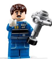 LEGO Minifigur Nigel Mansell, mit Pokal (aus Set 10353)